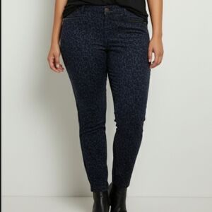 Democracy Womens Ab Solution Jean Pants Zippered Pockets High Rise Blue Back 18W